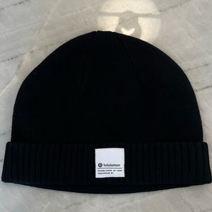 lululemon athletica Black Ribbed Beanie